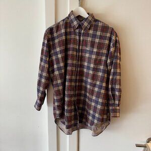 VINTAGE VALENTINO LOGO CHEMISE COTTON SHIRT SIZE SMALL 100% COTTON SOME DAMAGE
